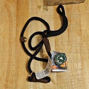 Mendota Dog Leash British Style Training Slip Lead (Black Color) 3/8" x 4'